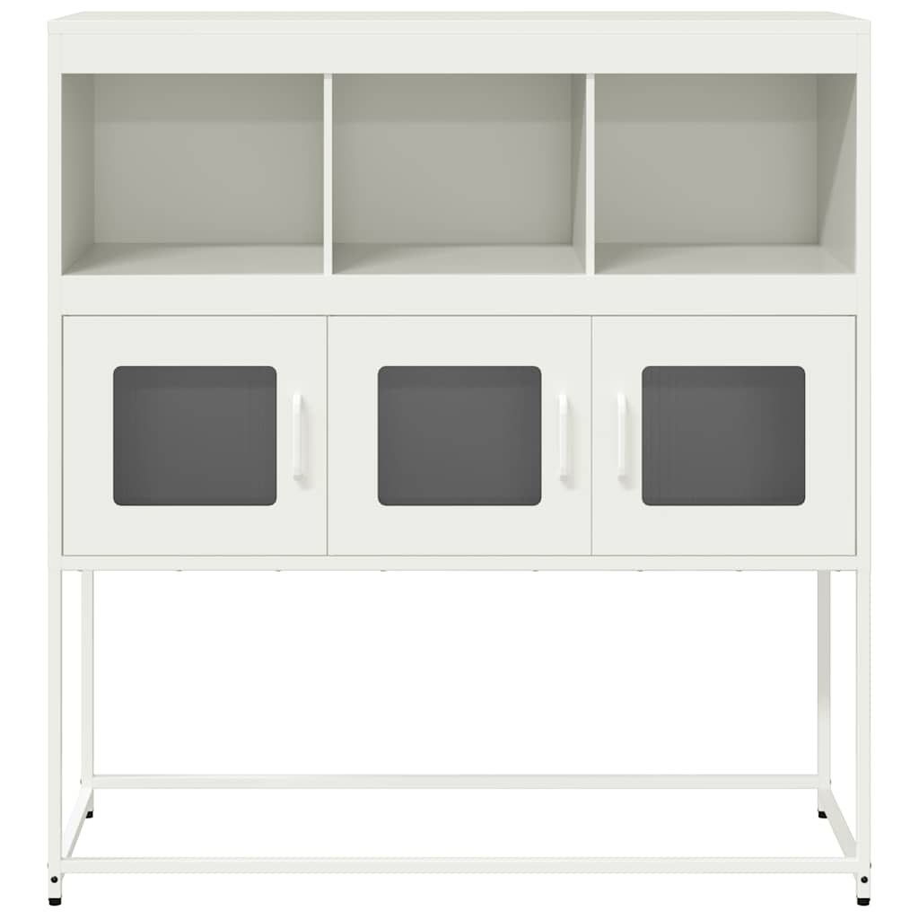 vidaXL Dulap, alb, 100,5x39x107 cm, oțel laminat la rece
