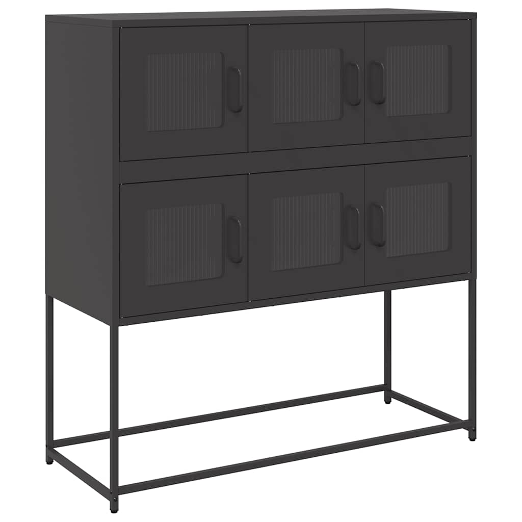 vidaXL Dulap, negru, 100,5x39x107 cm, oțel laminat la rece