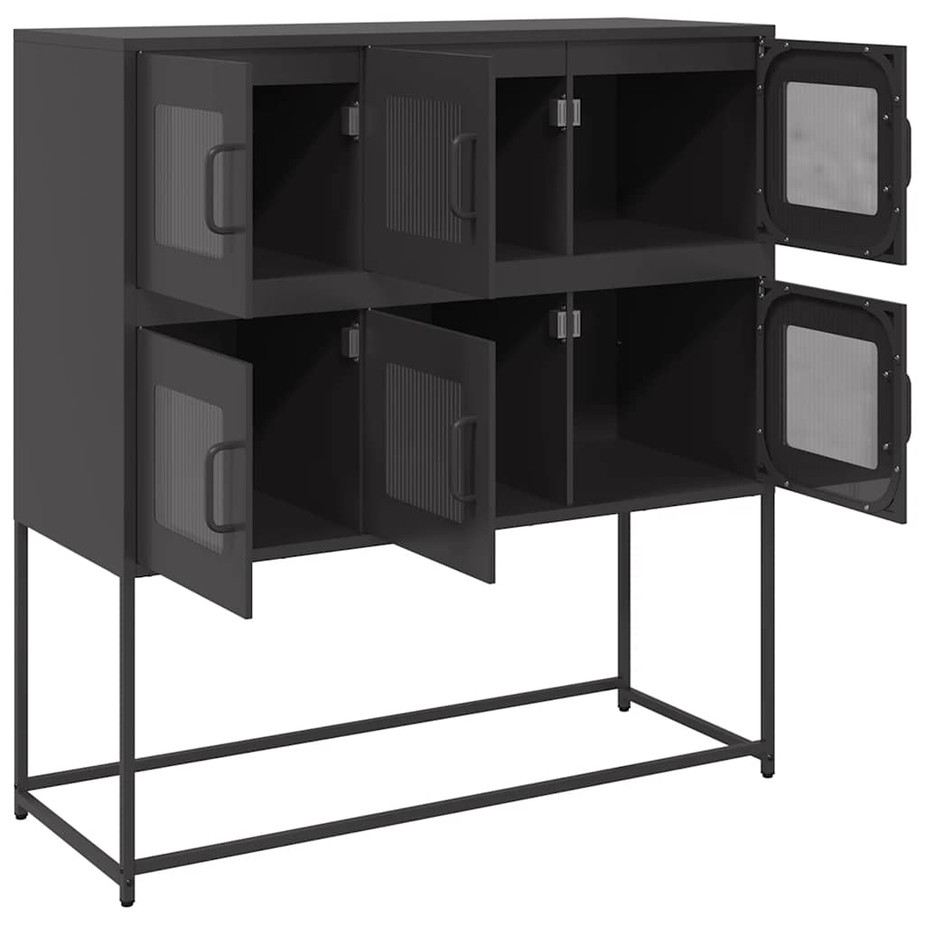 vidaXL Dulap, negru, 100,5x39x107 cm, oțel laminat la rece