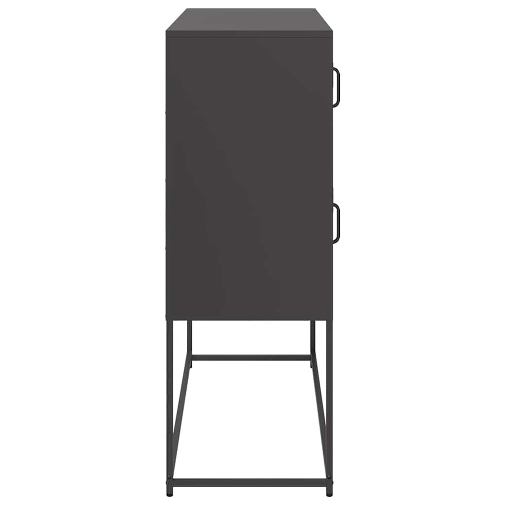 vidaXL Dulap, negru, 100,5x39x107 cm, oțel laminat la rece