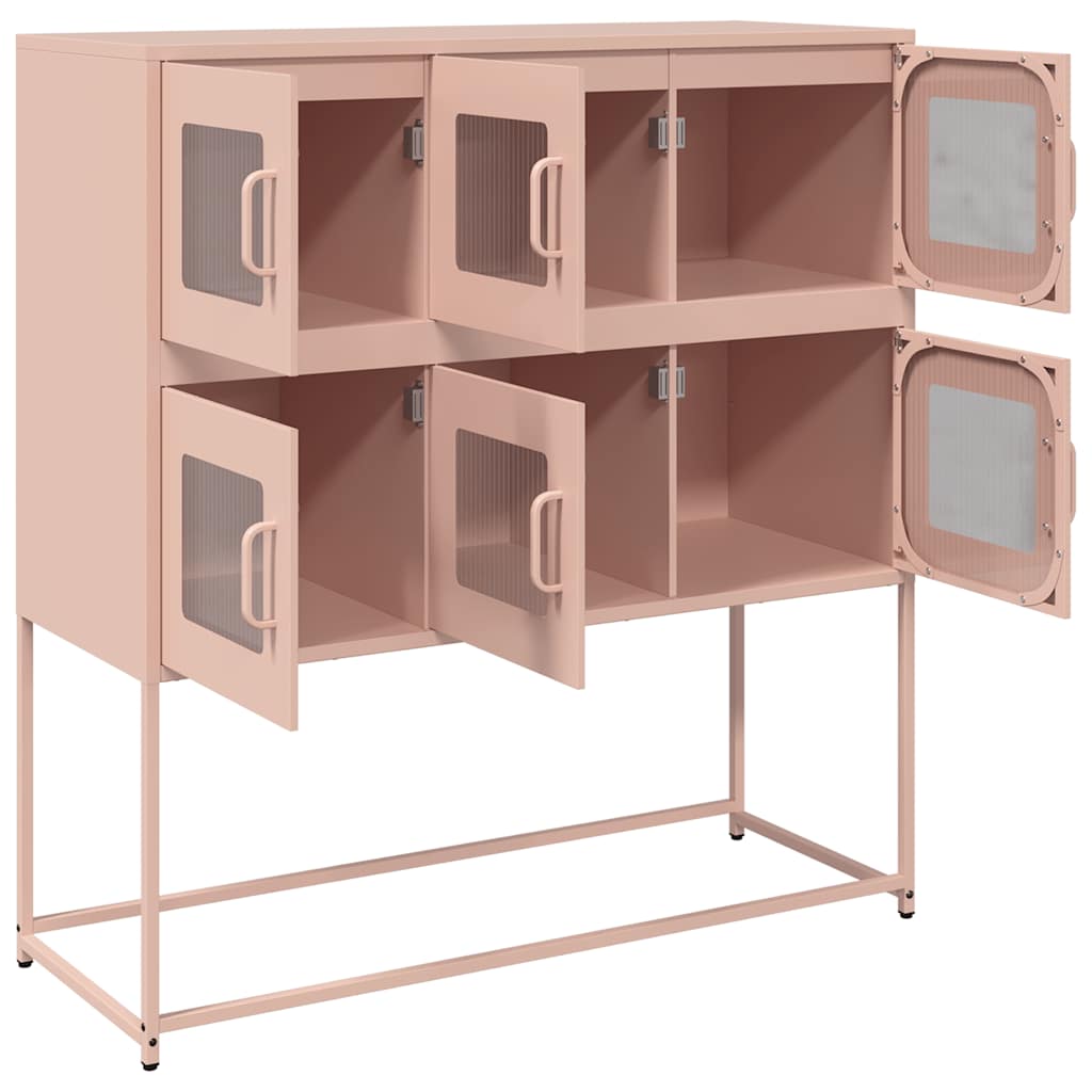 vidaXL Dulap, roz, 100,5x39x107 cm, oțel laminat la rece vidaXL Dulap, roz, 100,5x39x107 cm, oțel laminat la rece