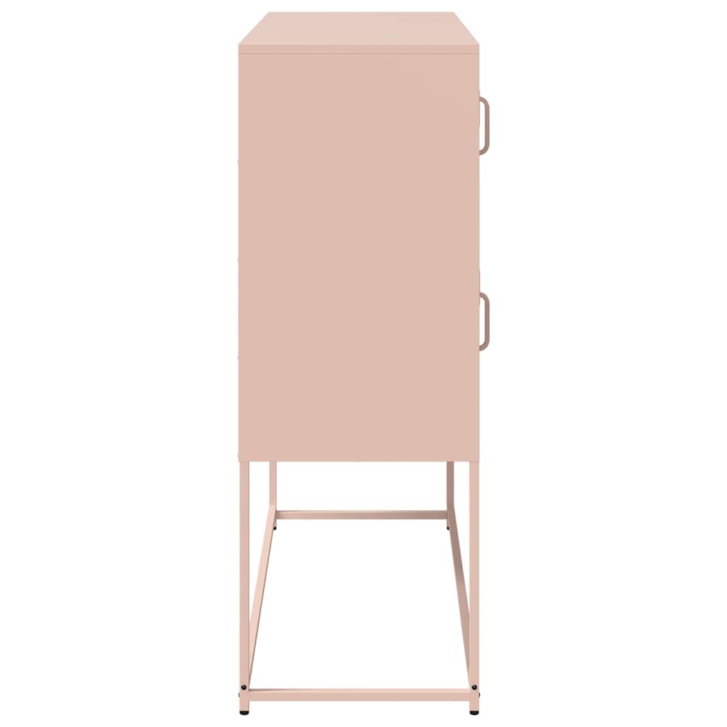 vidaXL Dulap, roz, 100,5x39x107 cm, oțel laminat la rece vidaXL Dulap, roz, 100,5x39x107 cm, oțel laminat la rece