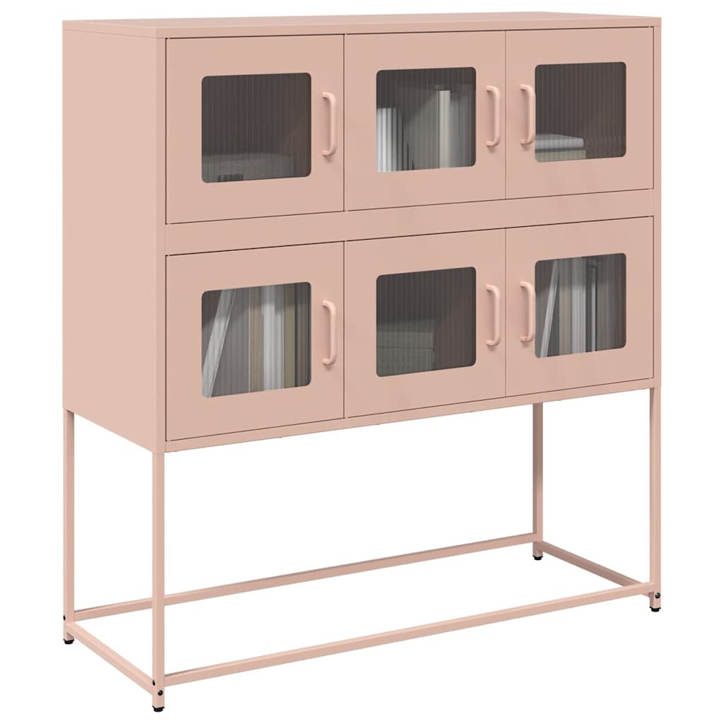vidaXL Dulap, roz, 100,5x39x107 cm, oțel laminat la rece vidaXL Dulap, roz, 100,5x39x107 cm, oțel laminat la rece