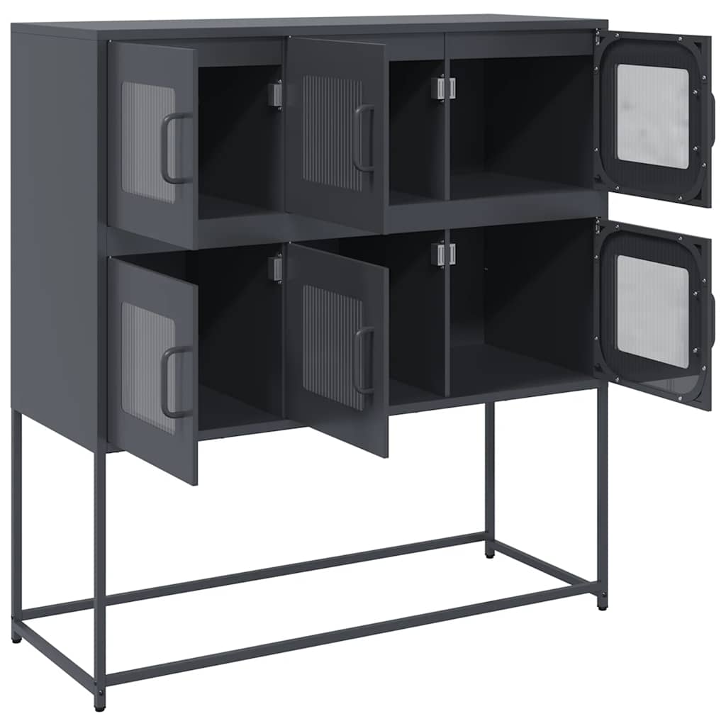 vidaXL Dulap, antracit, 100,5x39x107 cm, oțel laminat la rece vidaXL Dulap, antracit, 100,5x39x107 cm, oțel laminat la rece