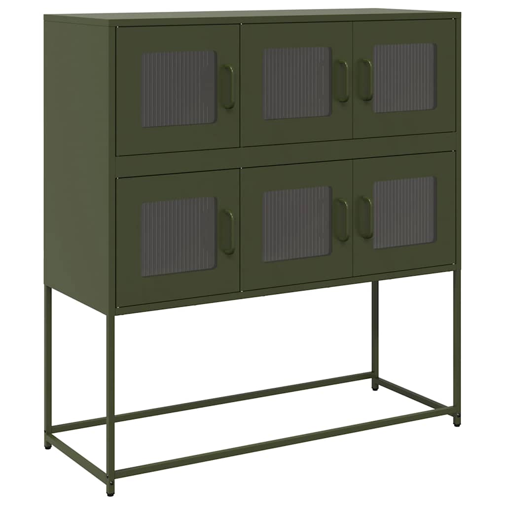 vidaXL Dulap, verde măsliniu, 100,5x39x107 cm, oțel laminat la rece