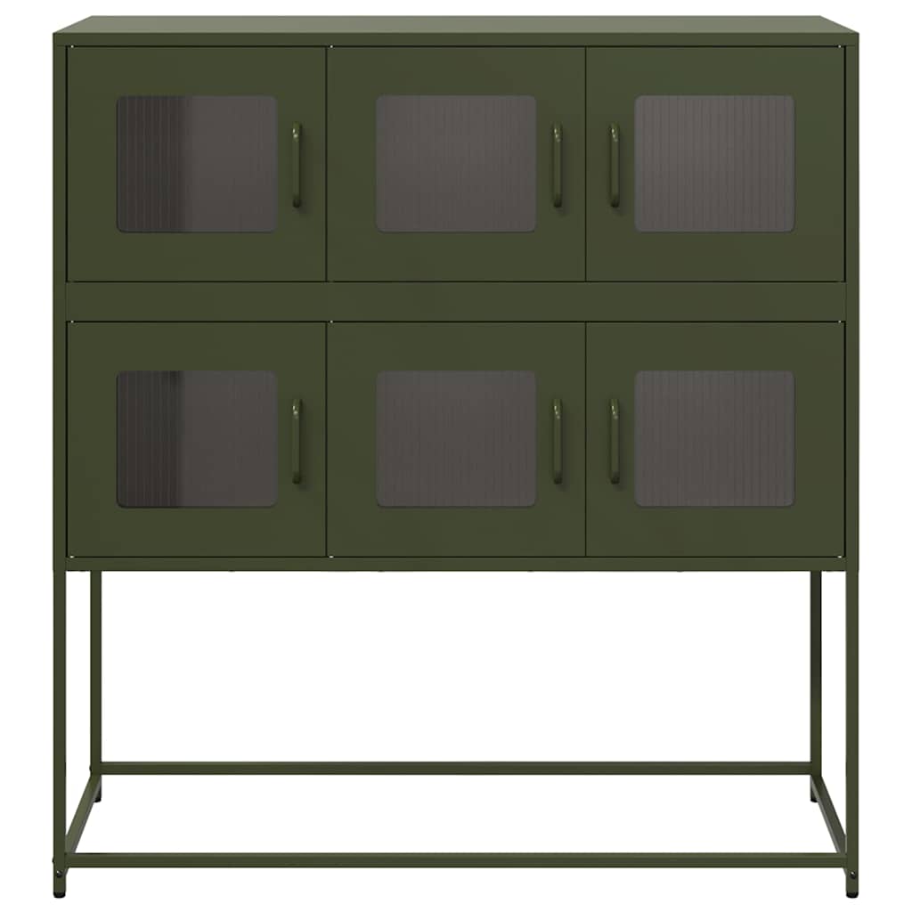 vidaXL Dulap, verde măsliniu, 100,5x39x107 cm, oțel laminat la rece