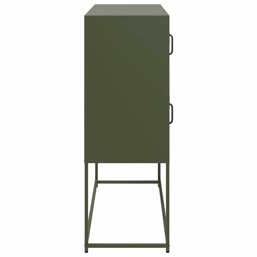 vidaXL Dulap, verde măsliniu, 100,5x39x107 cm, oțel laminat la rece