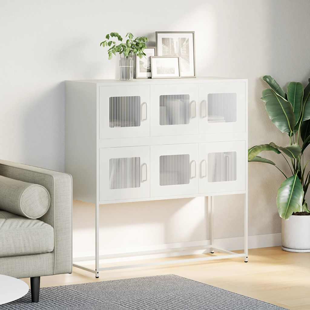 vidaXL Dulap, alb, 100,5x39x107 cm, oțel laminat la rece