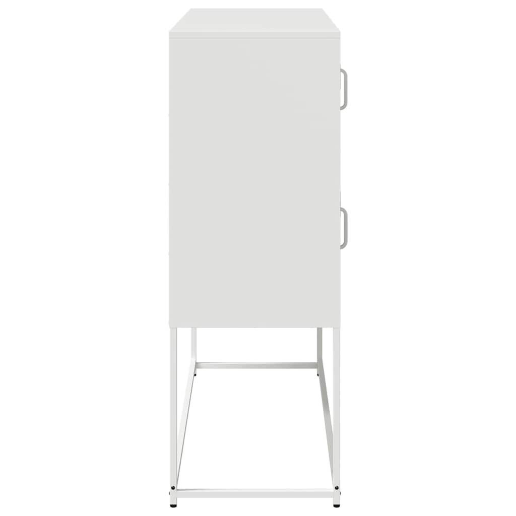 vidaXL Dulap, alb, 100,5x39x107 cm, oțel laminat la rece