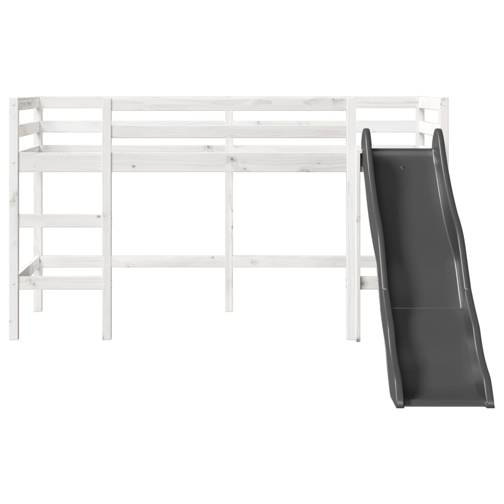 vidaXL Pat pentru copii fără saltea, alb, 80x200 cm, lemn masiv de pin vidaXL Pat pentru copii fără saltea, alb, 80x200 cm, lemn masiv de pin
