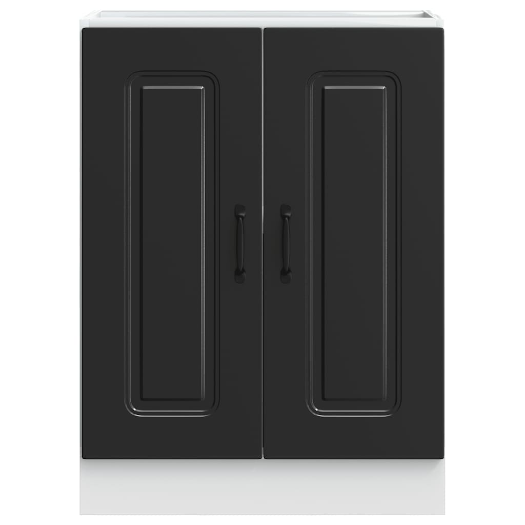 vidaXL Dulap de bază pentru chiuvetă „Kalmar” Negru lemn de prelucrare vidaXL Dulap de bază pentru chiuvetă „Kalmar” Negru lemn de prelucrare
