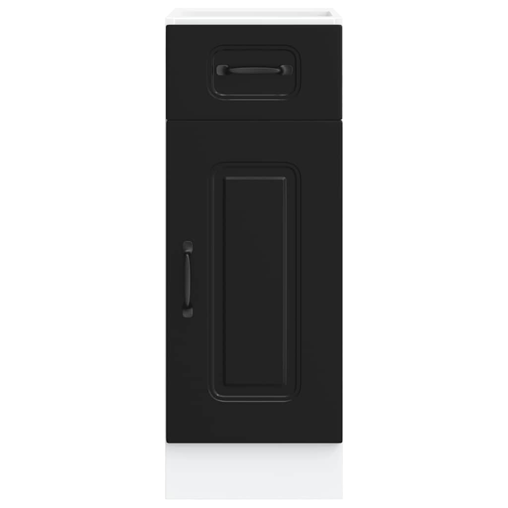 vidaXL Dulap de bază de bucătărie „Kalmar” negru lemn prelucrat vidaXL Dulap de bază de bucătărie „Kalmar” negru lemn prelucrat