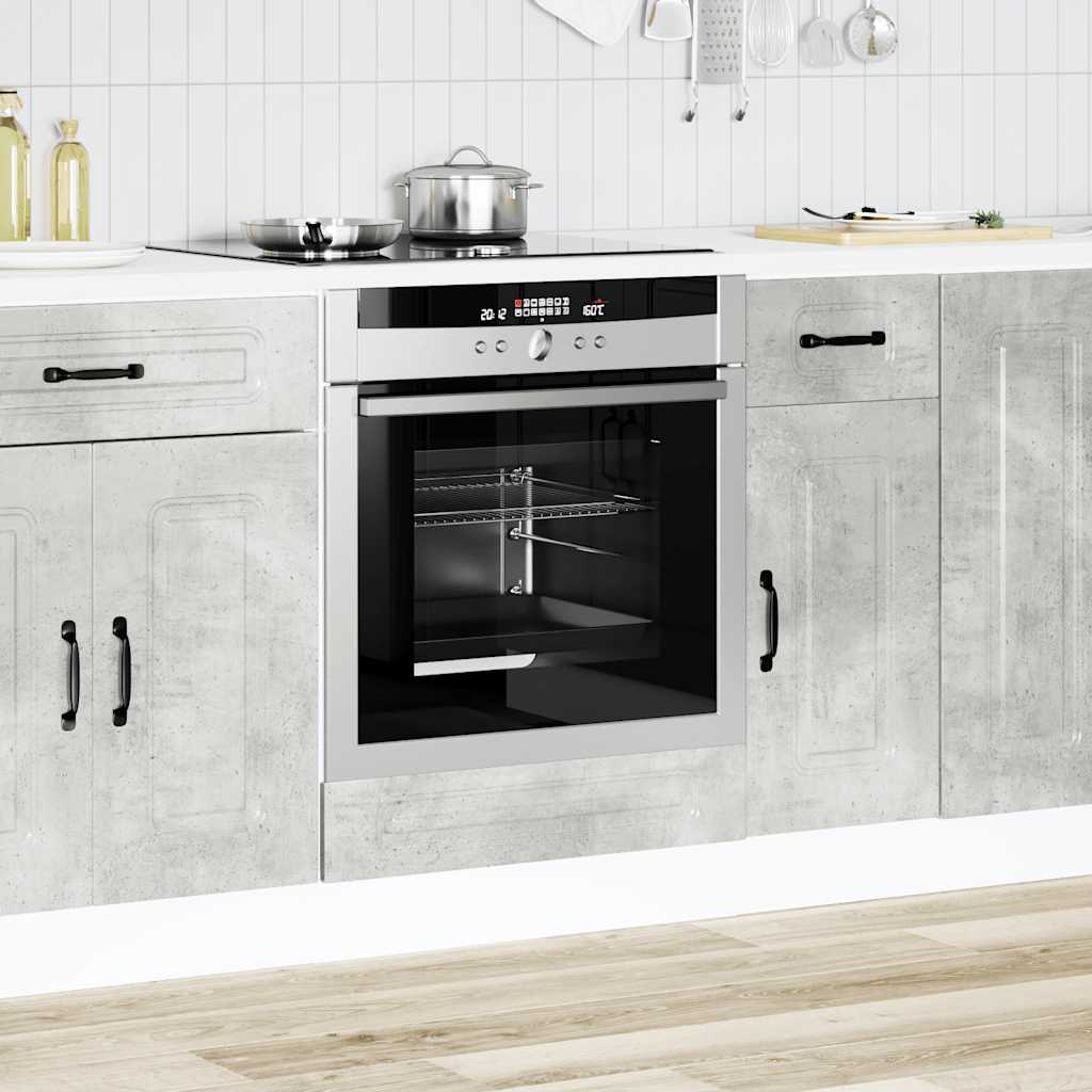 vidaXL Dulap pentru cuptor „Kalmar” Lemn prelucrat gri beton