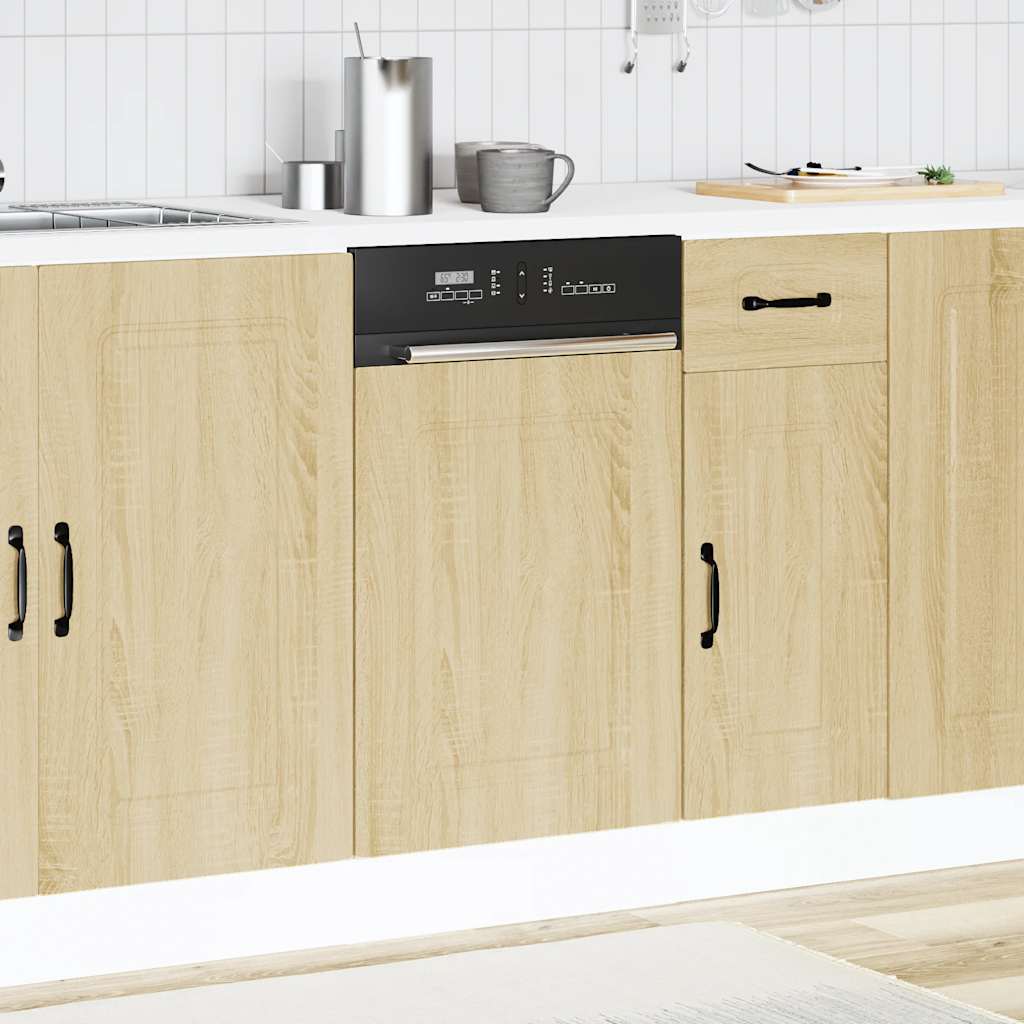vidaXL Panou pentru mașină de spălat vase Stejar Sonoma Lemn prelucrat