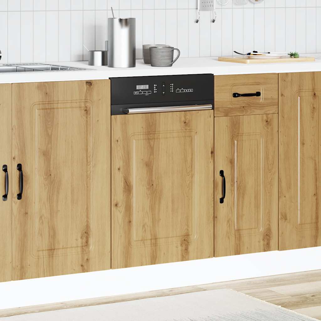 vidaXL Panou pentru mașină spălat vase Stejar Artisan Lemn prelucrat