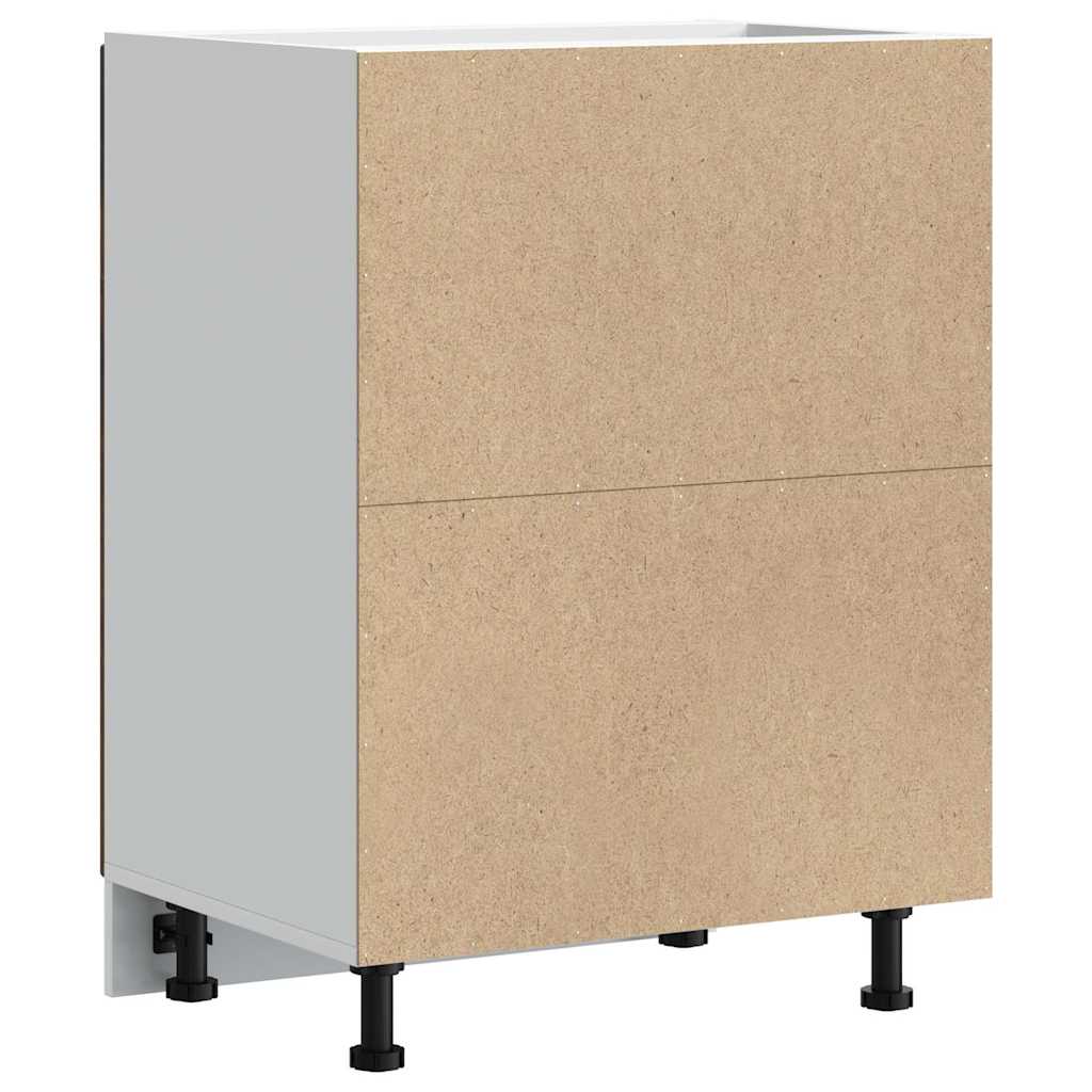 vidaXL Dulap de bază pentru chiuvetă „Lucca” Lemn stejar afumat