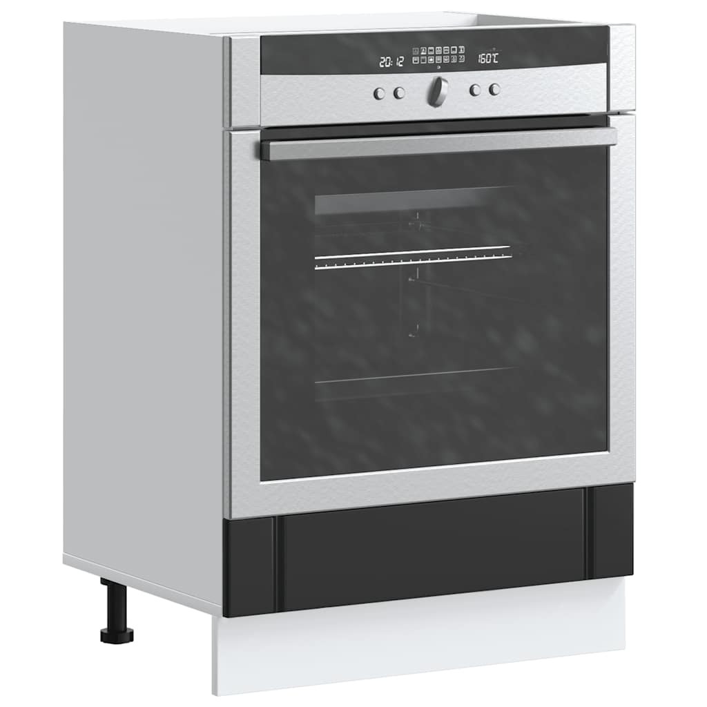 vidaXL Dulap pentru cuptor „Lucca” lemn negru prelucrat vidaXL Dulap pentru cuptor „Lucca” lemn negru prelucrat