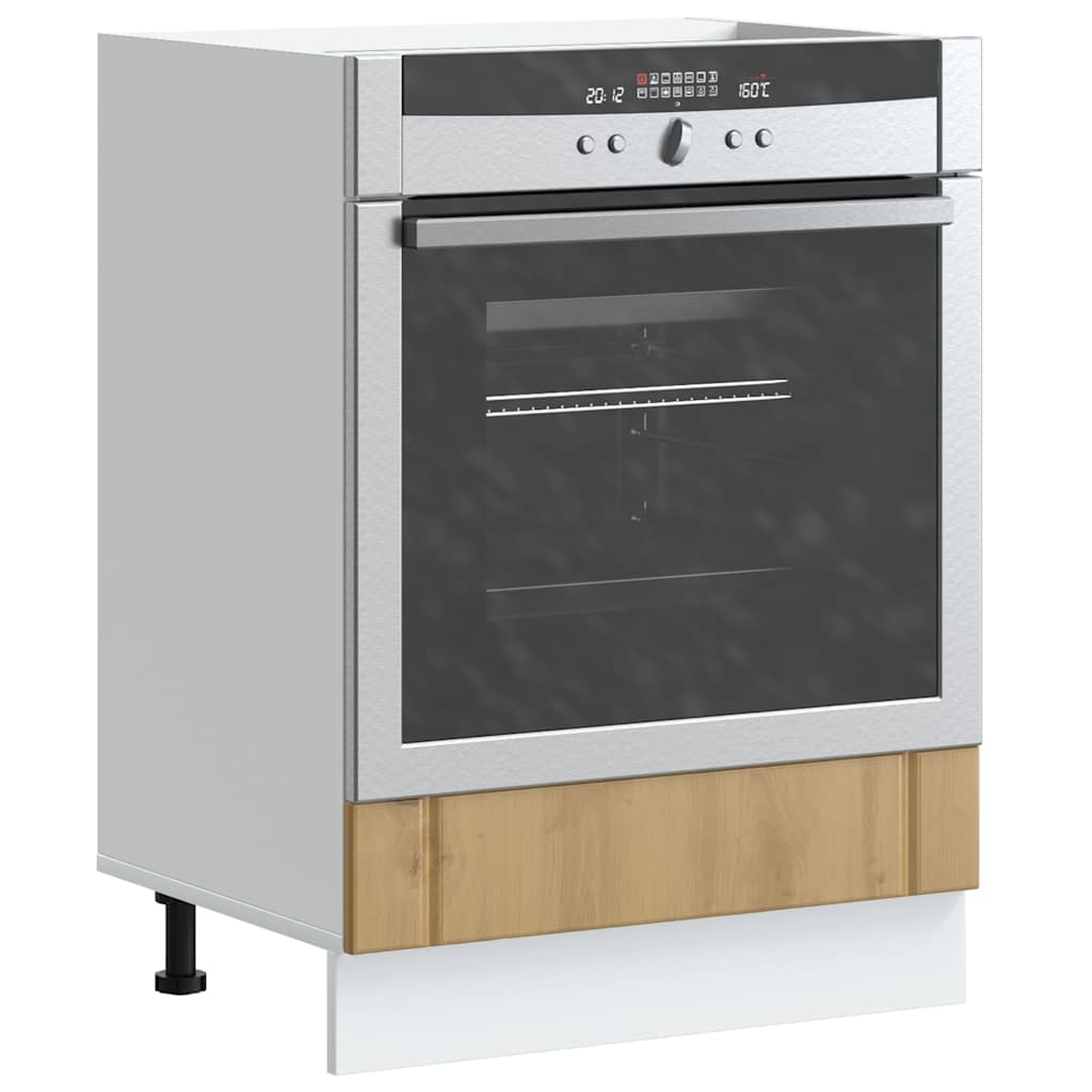 vidaXL Dulap pentru cuptor "Lucca" Artisan Stejar lemn prelucrat