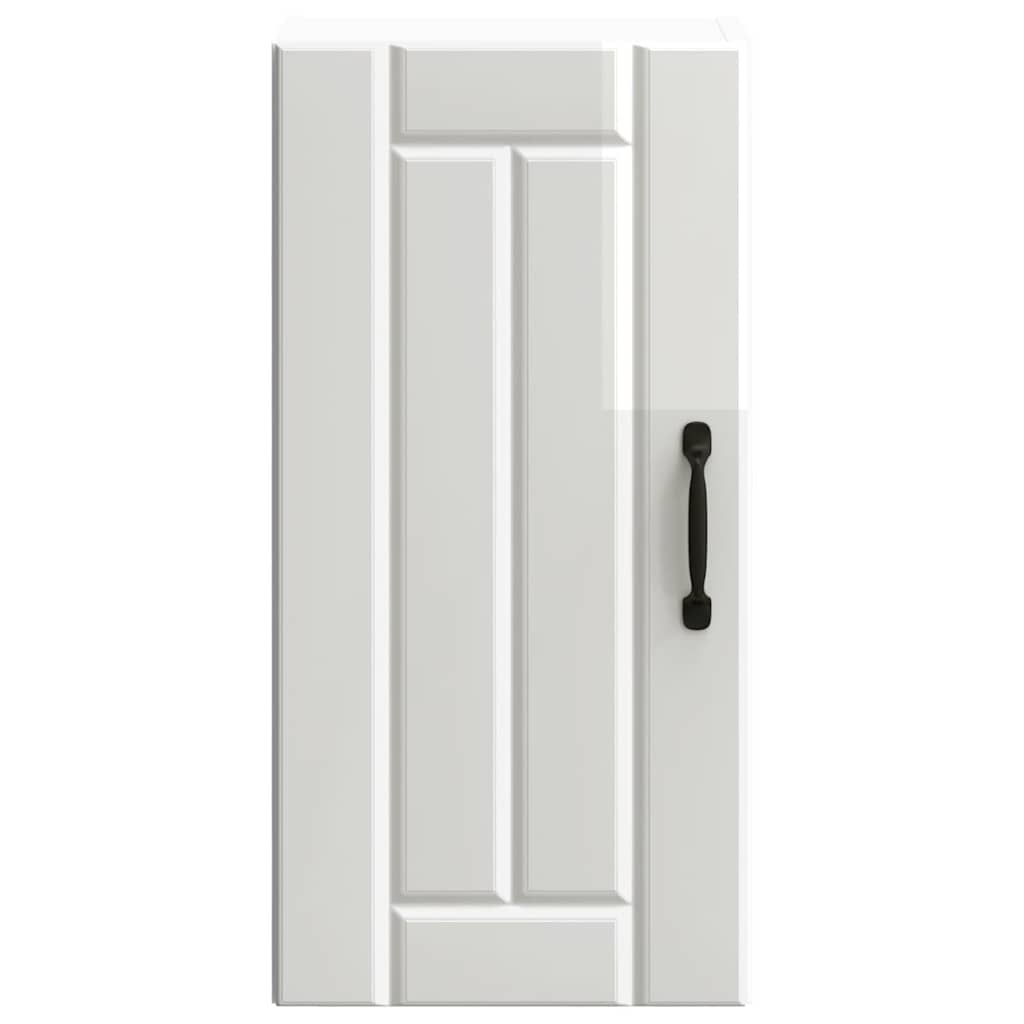 vidaXL Dulap de bucatarie "Lucca" din lemn prelucrat alb lucios