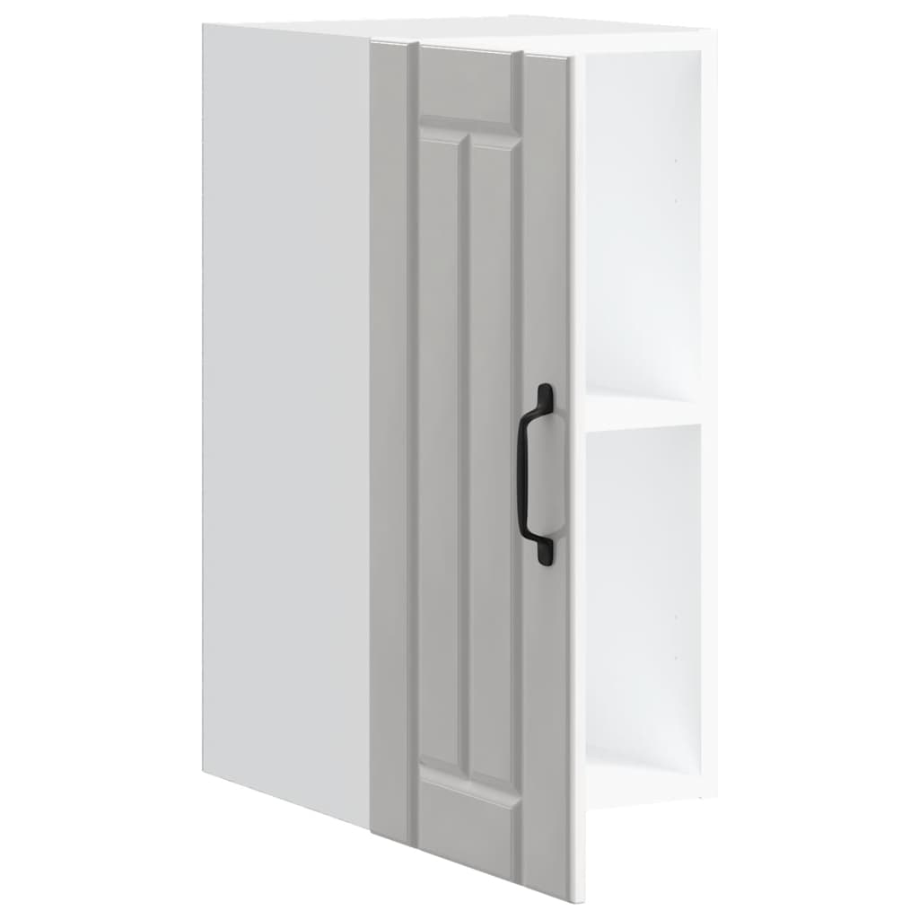 vidaXL Dulap de bucatarie "Lucca" din lemn prelucrat alb lucios