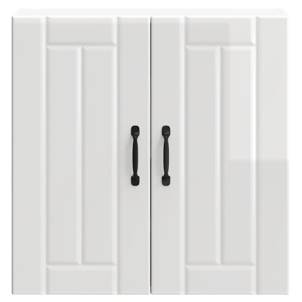 vidaXL Dulap de bucatarie "Lucca" din lemn prelucrat alb lucios