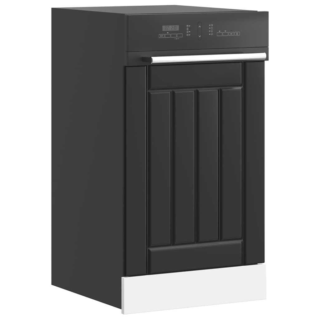 vidaXL Panou pentru mașină de spălat vase „Lucca” lemn negru prelucrat