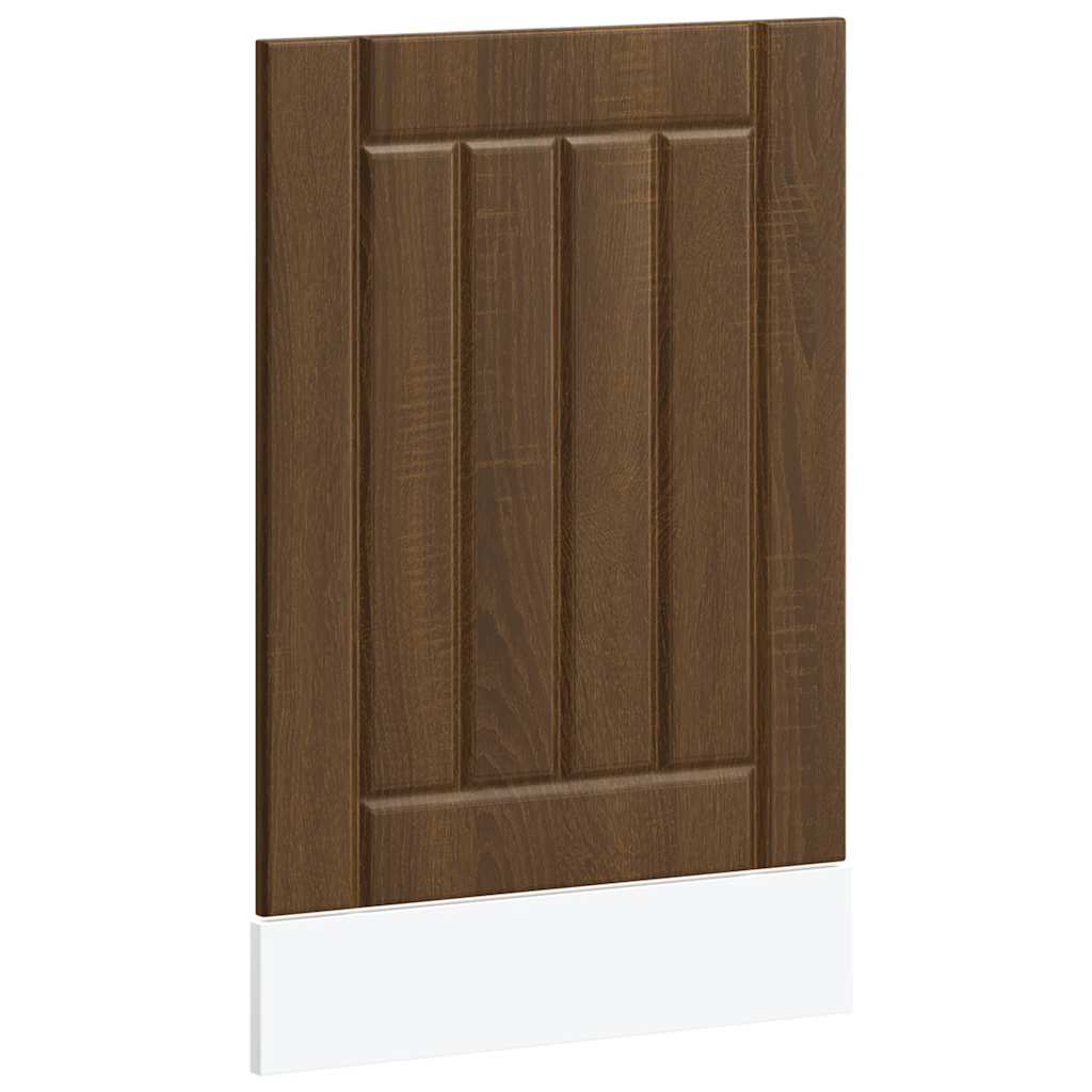 vidaXL Panou pentru mașină de spălat vase "Lucca" lemn stejar maro