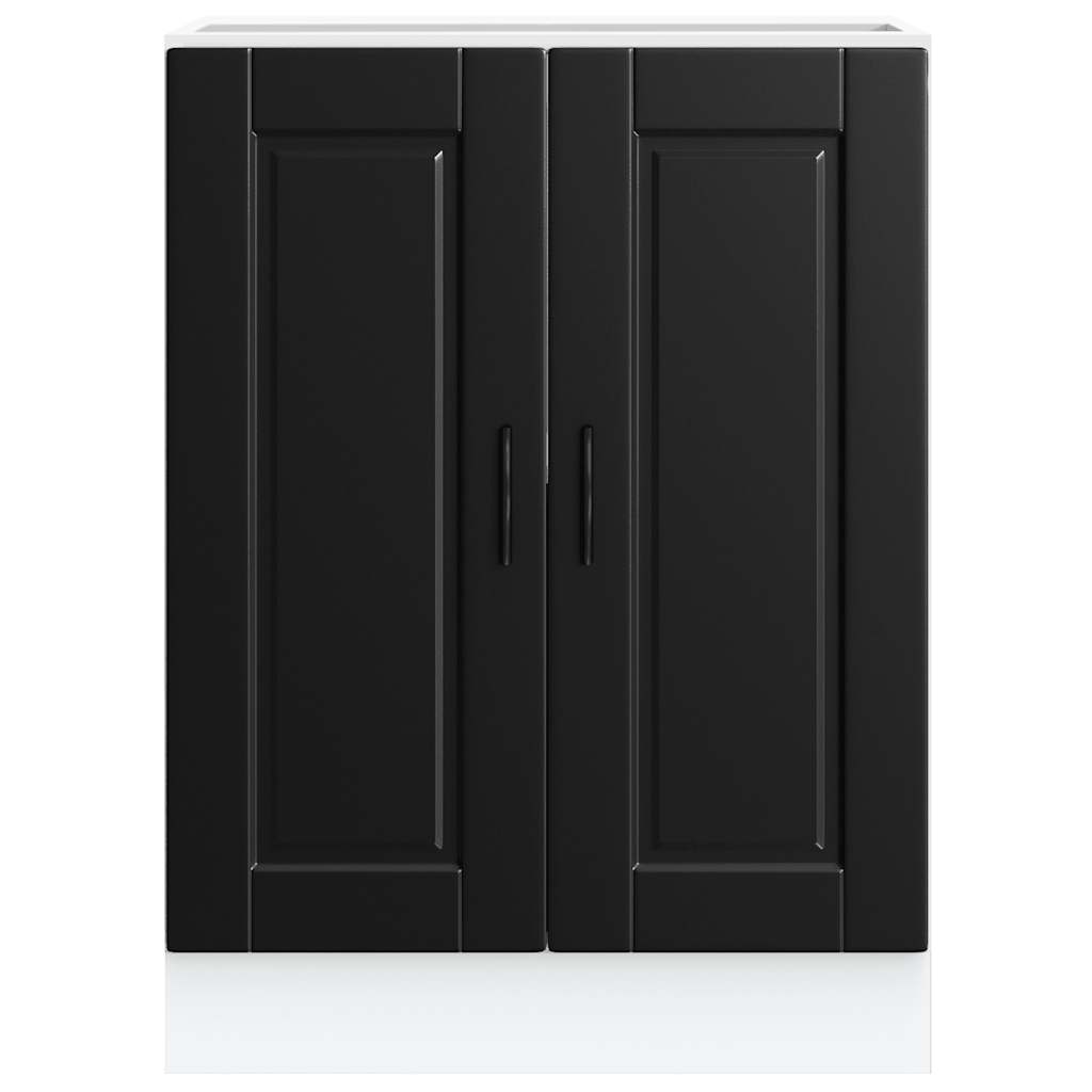 vidaXL Dulap de bază de bucătărie „Porto” din lemn negru prelucrat