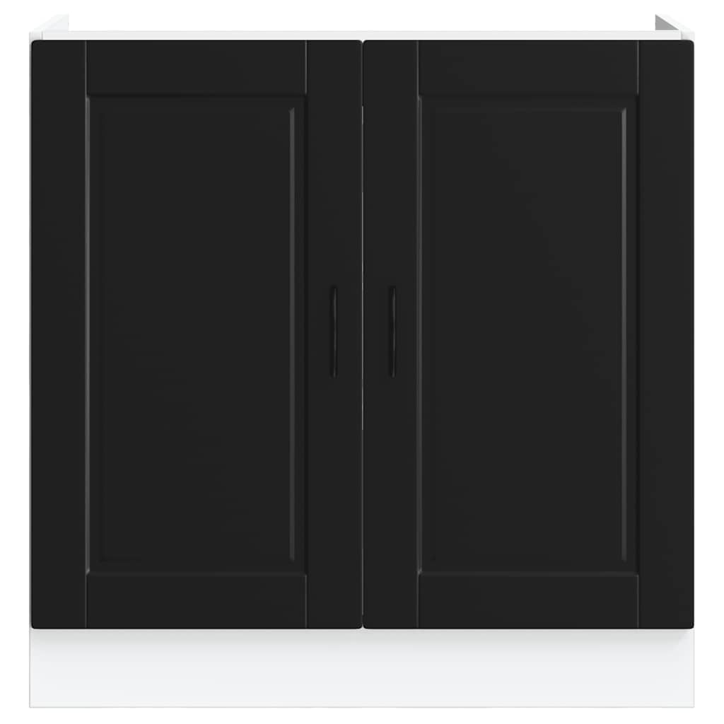 vidaXL Dulap de bază pentru chiuvetă „Porto” negru lemn de prelucrare vidaXL Dulap de bază pentru chiuvetă „Porto” negru lemn de prelucrare