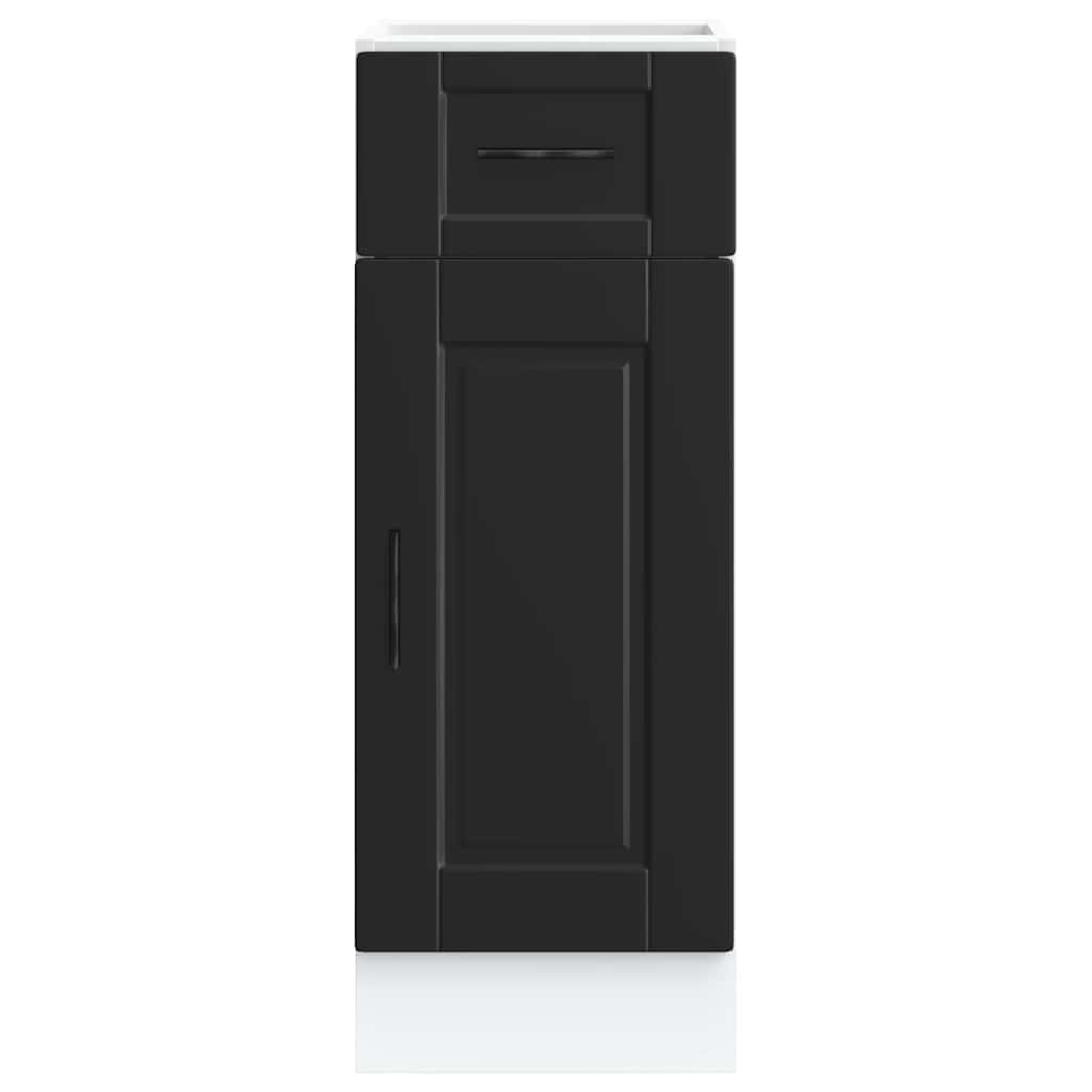 vidaXL Dulap de bază de bucătărie „Porto” din lemn negru prelucrat