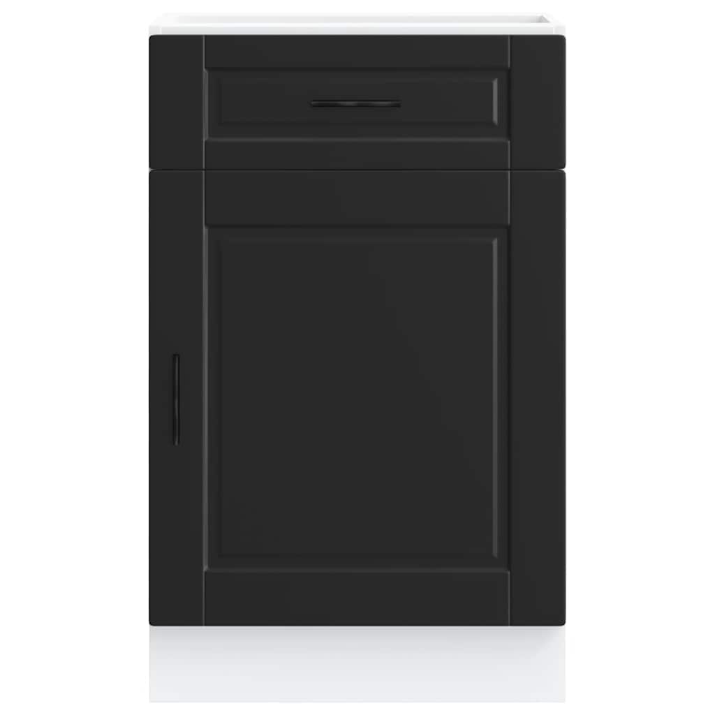 vidaXL Dulap de bază de bucătărie „Porto” din lemn negru prelucrat