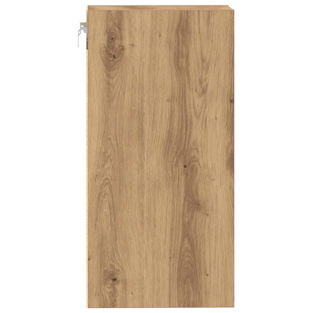 vidaXL Dulap suspendat “Riga”, stejar artizanal, 20x29,5x60 cm