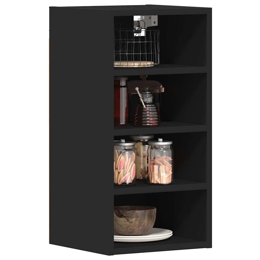 vidaXL Dulap suspendat “Riga”, negru, 30x29,5x60 cm, PAL
