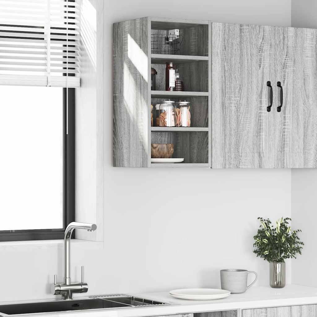 vidaXL Dulap suspendat “Riga”, gri sonoma, 30x29,5x60 cm vidaXL Dulap suspendat “Riga”, gri sonoma, 30x29,5x60 cm