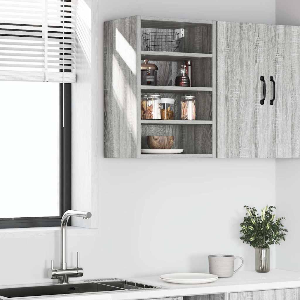 vidaXL Dulap suspendat “Riga”, gri sonoma, 40x29,5x60 cm