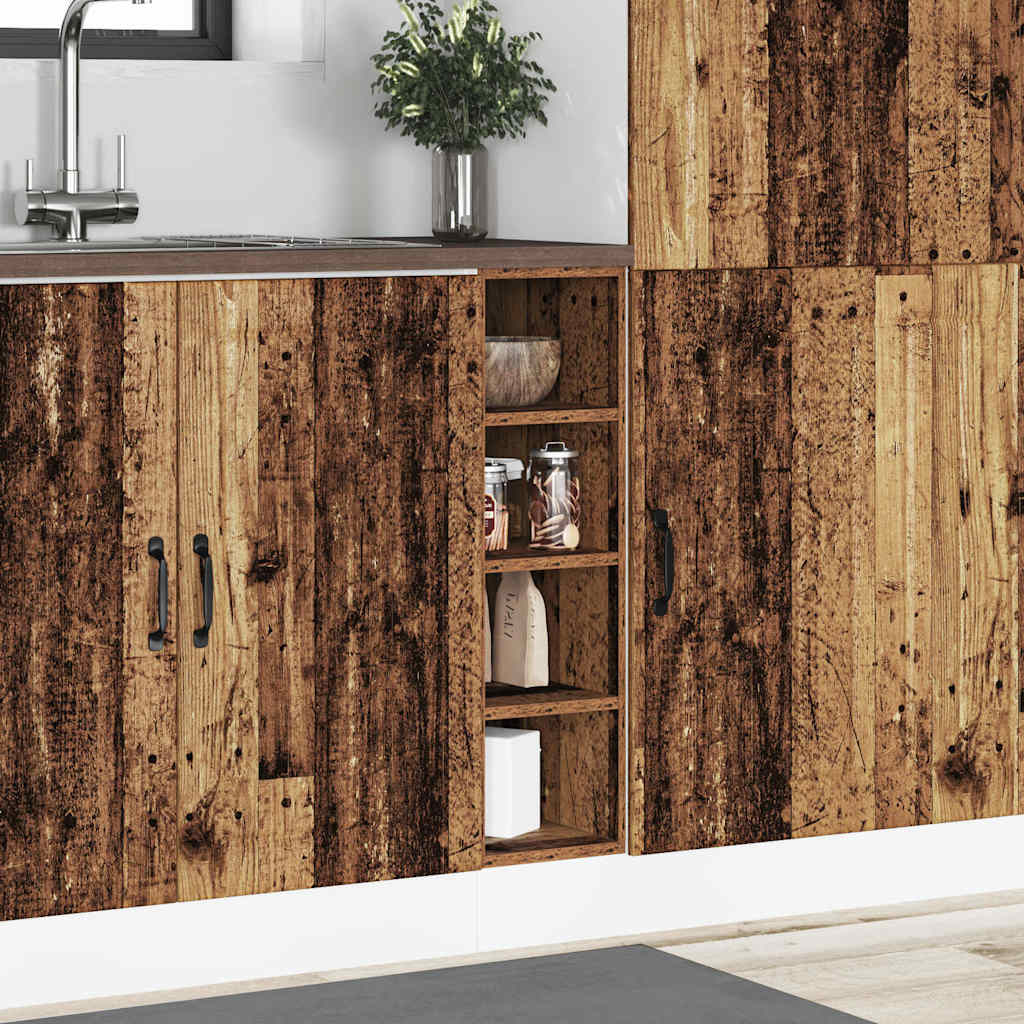 vidaXL Dulap inferior "Riga", lemn vechi, 20x44,5x81,5 cm