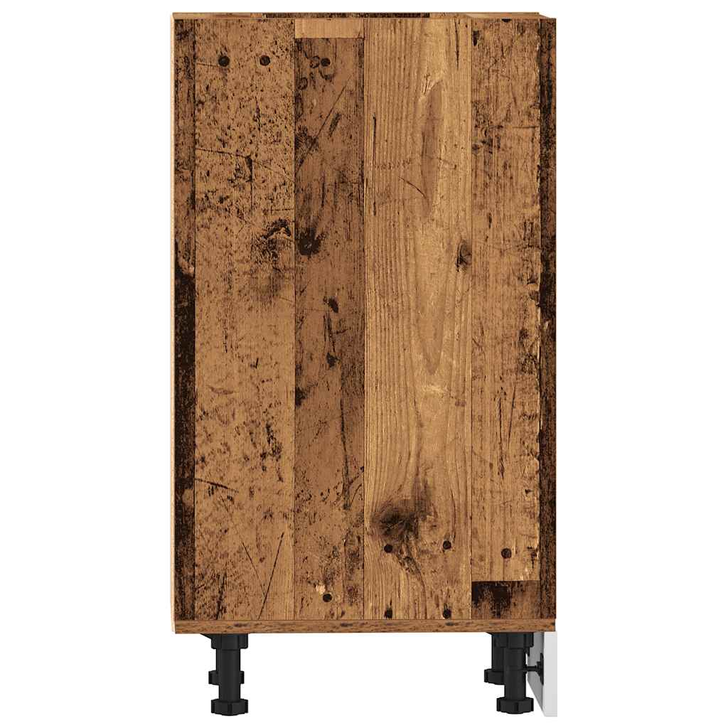vidaXL Dulap inferior "Riga", lemn vechi, 20x44,5x81,5 cm