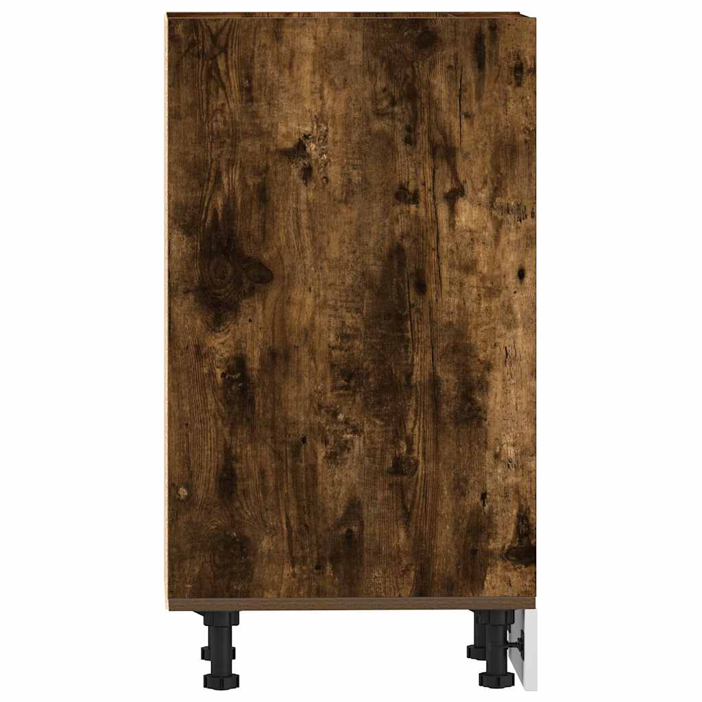vidaXL Dulap inferior "Riga" stejar afumat 30x44,5x81,5 cm
