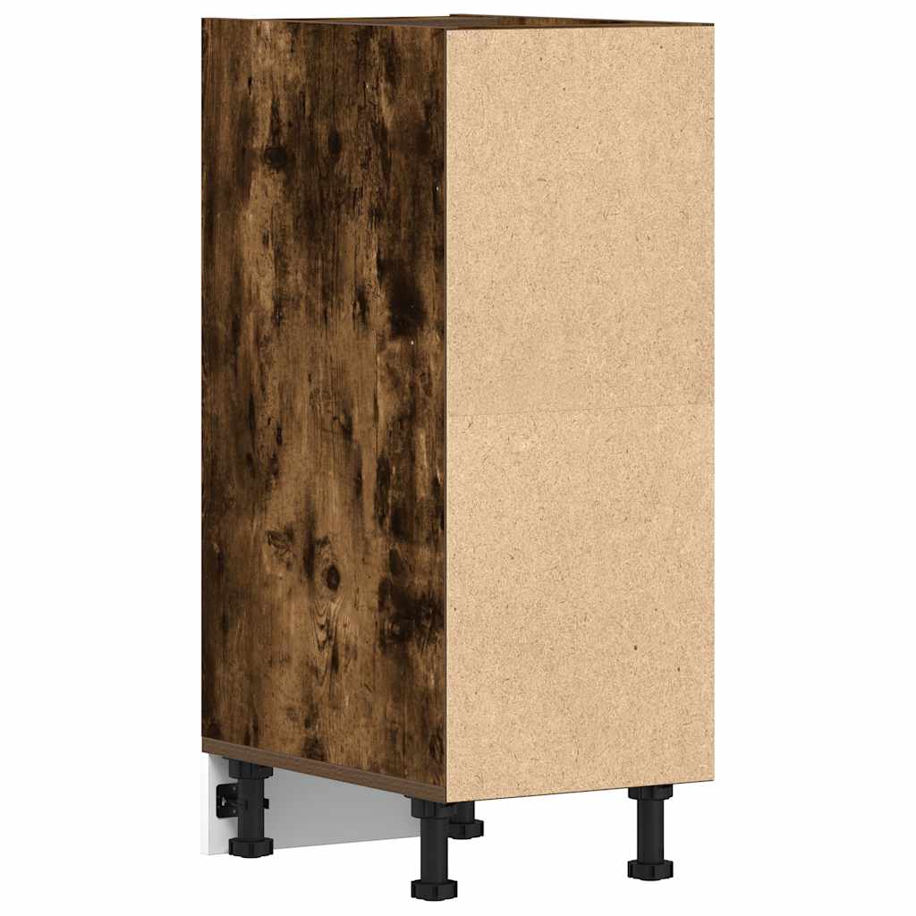vidaXL Dulap inferior "Riga" stejar afumat 30x44,5x81,5 cm