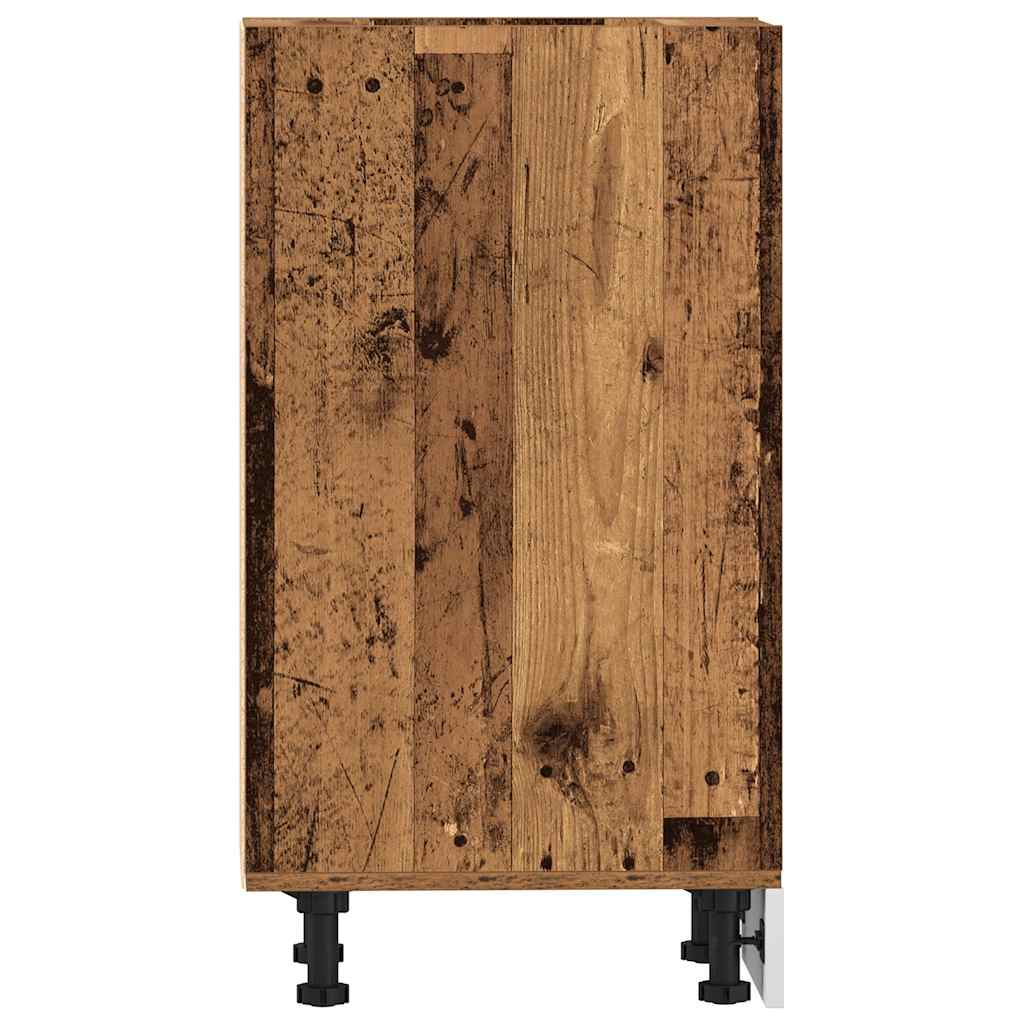 vidaXL Dulap inferior "Riga", lemn vechi, 30x44,5x81,5 cm