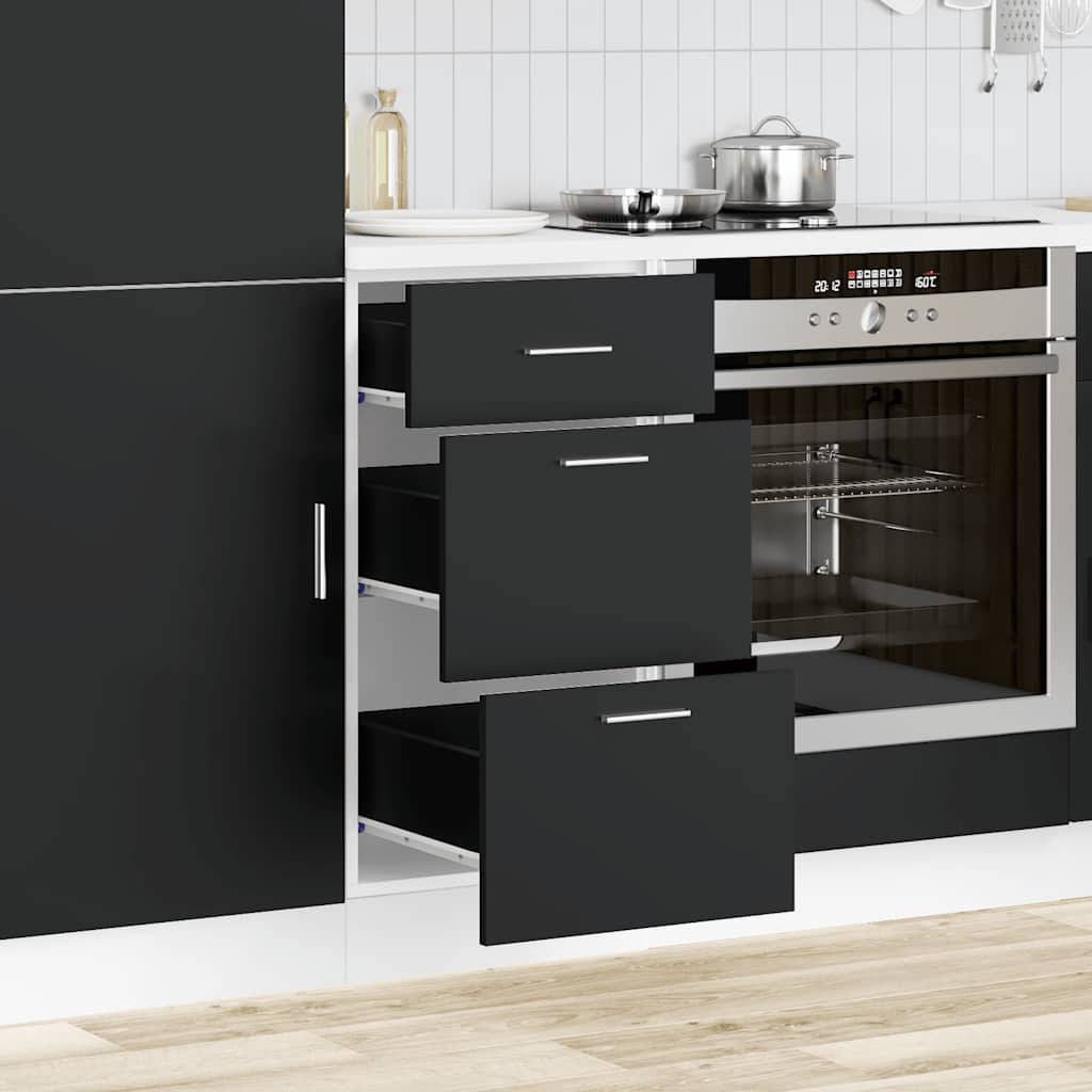 vidaXL Dulap inferior “Lyon” negru 40x46x81,5 cm Lemn prelucrat vidaXL Dulap inferior “Lyon” negru 40x46x81,5 cm Lemn prelucrat