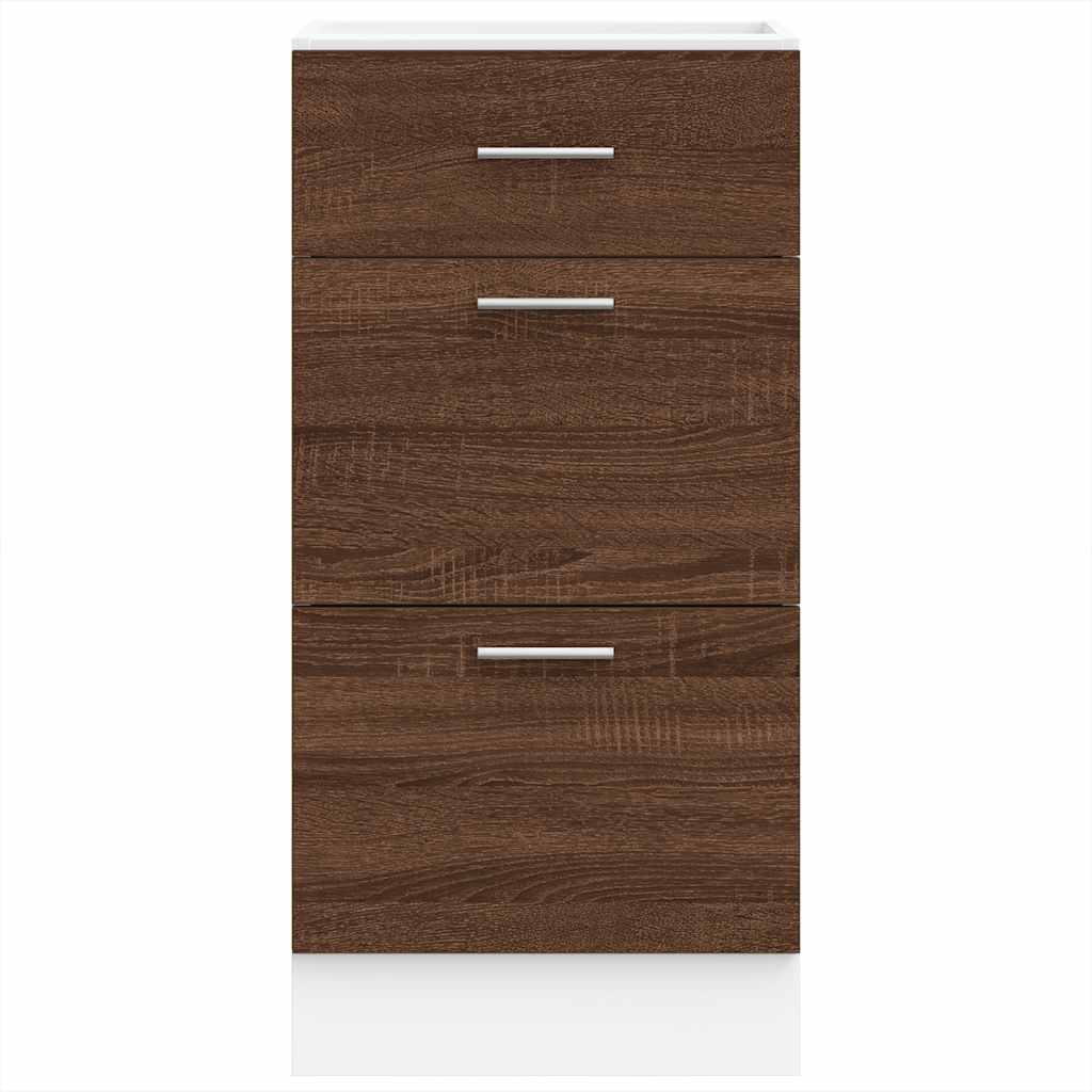 vidaXL Dulap inferior “Lyon” Stejar maro 40x46x81,5 cm Lemn prelucrat