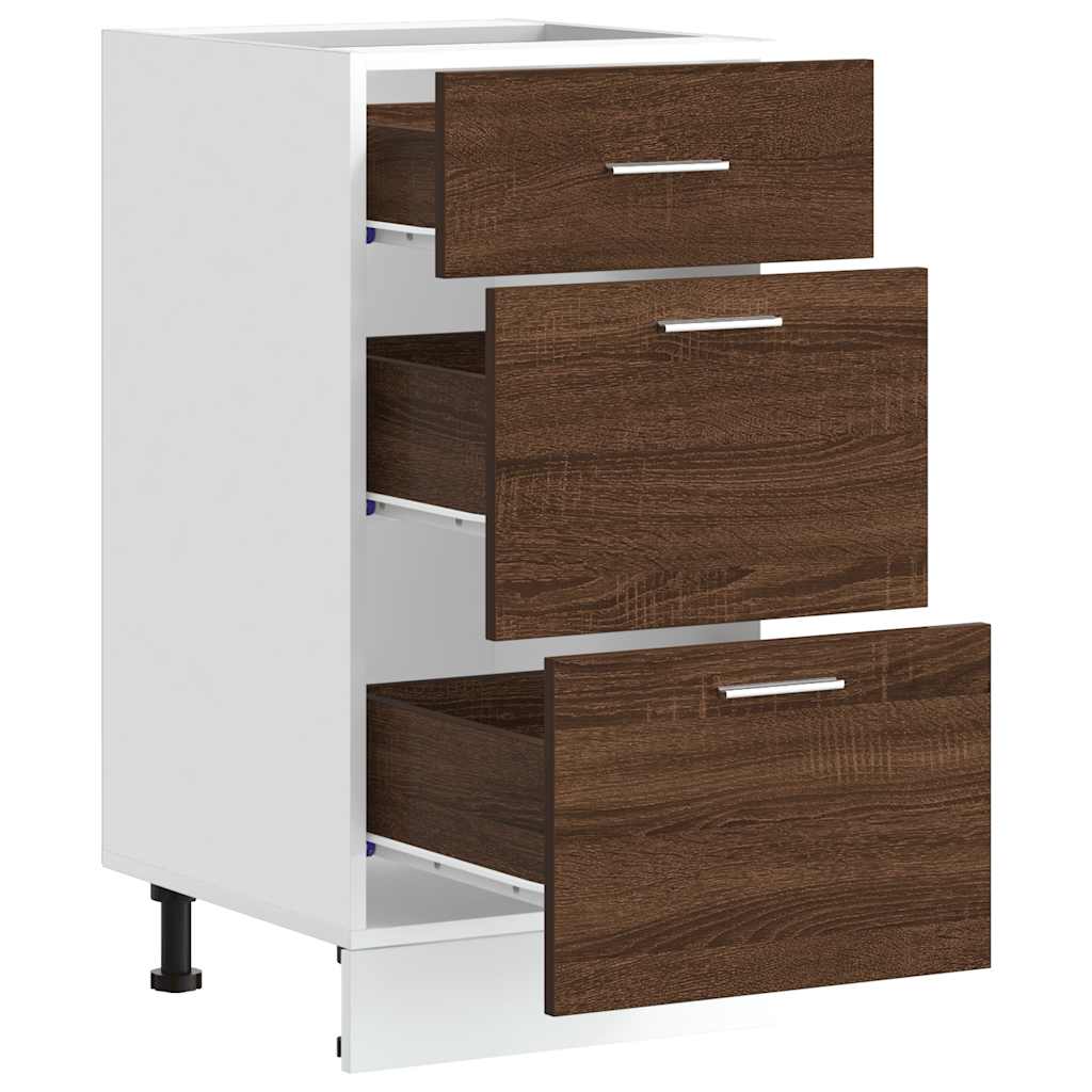 vidaXL Dulap inferior “Lyon” Stejar maro 40x46x81,5 cm Lemn prelucrat