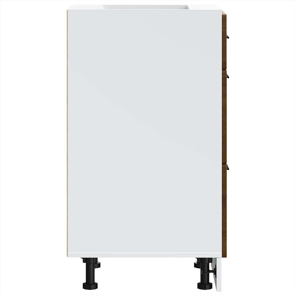 vidaXL Dulap de bază de bucătărie „Porto” din lemn de stejar maro