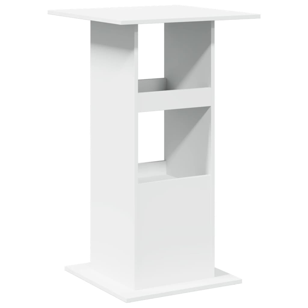 vidaXL Masă de bar cu depozitare, alb, 60x60x102 cm, lemn prelucrat vidaXL Masă de bar cu depozitare, alb, 60x60x102 cm, lemn prelucrat