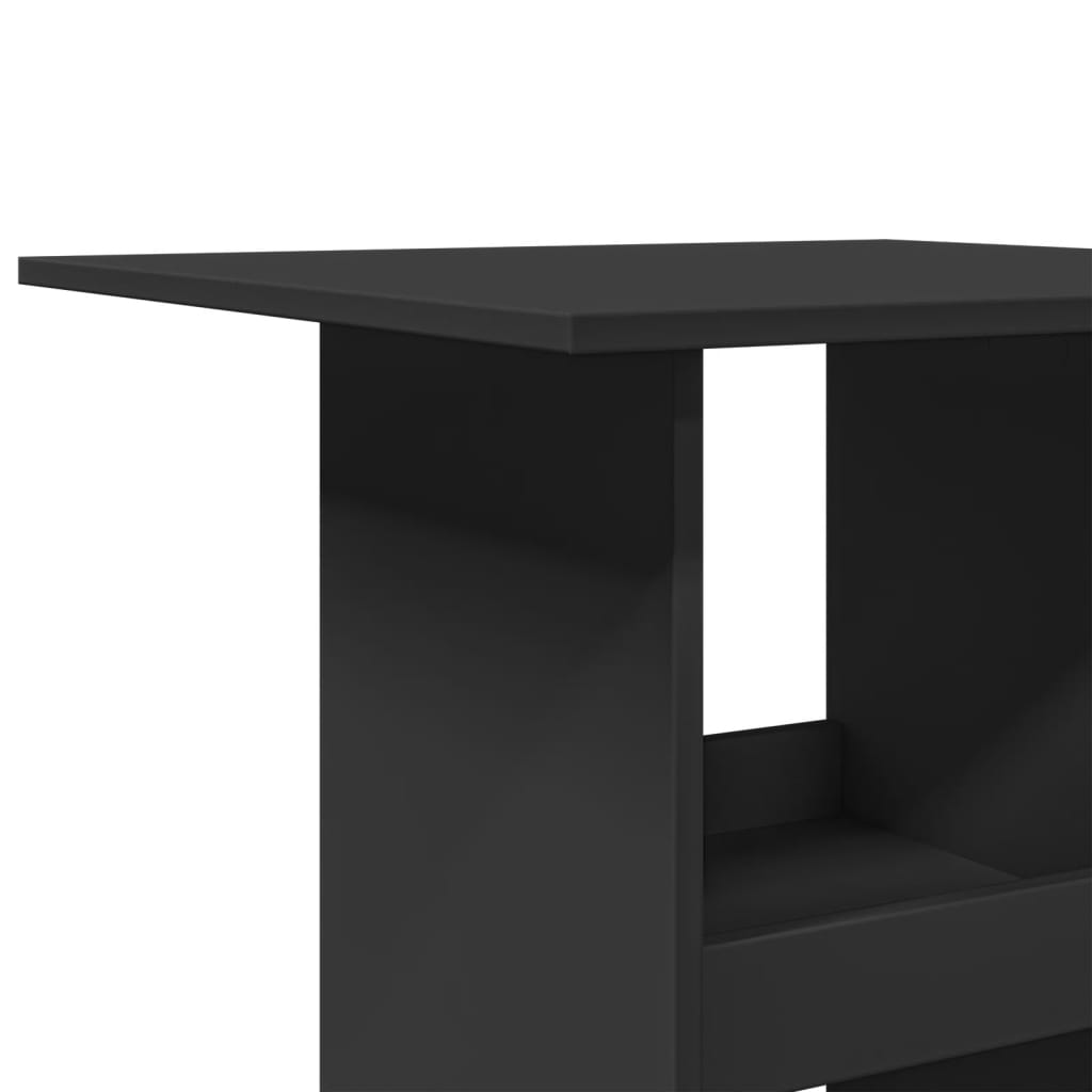 vidaXL Masă de bar cu depozitare, negru, 60x60x102 cm, lemn prelucrat vidaXL Masă de bar cu depozitare, negru, 60x60x102 cm, lemn prelucrat