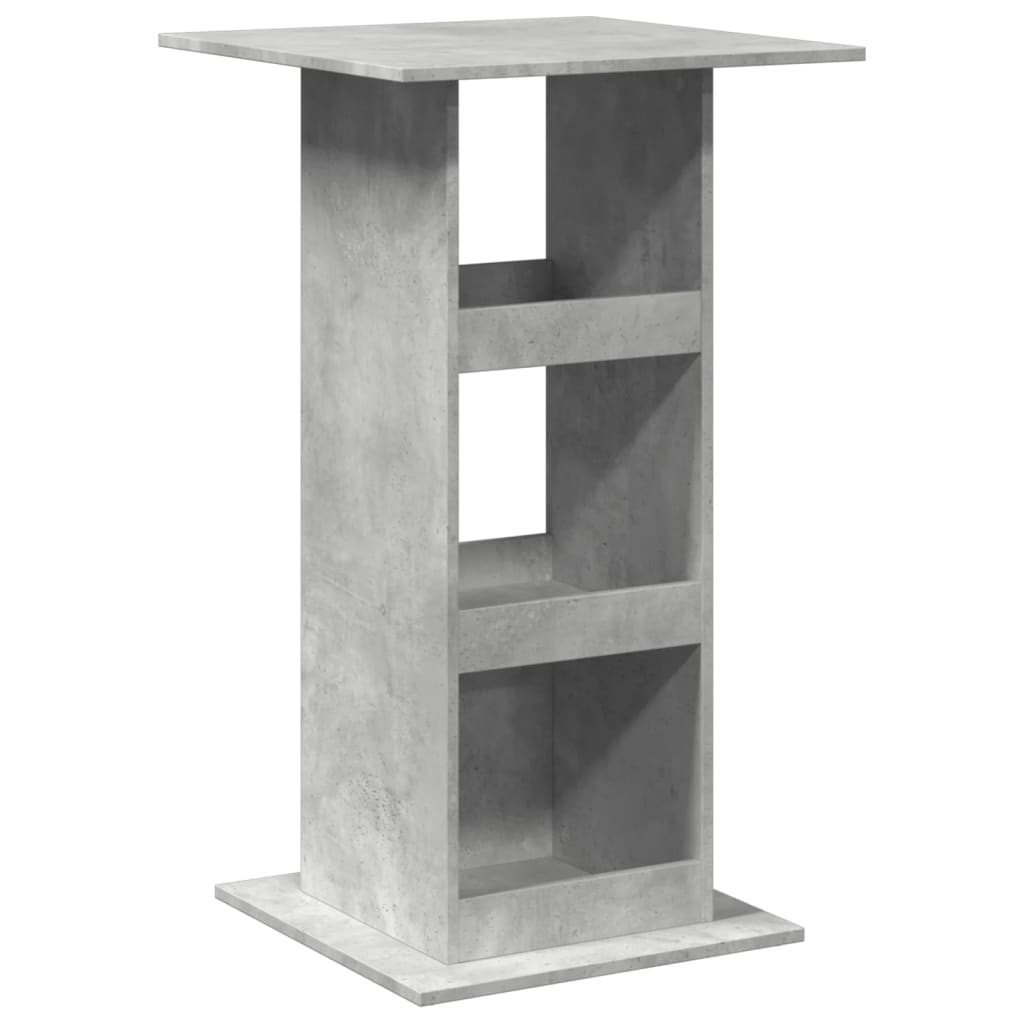 vidaXL Masă bar cu depozitare, gri beton, 60x60x102 cm, lemn prelucrat vidaXL Masă bar cu depozitare, gri beton, 60x60x102 cm, lemn prelucrat
