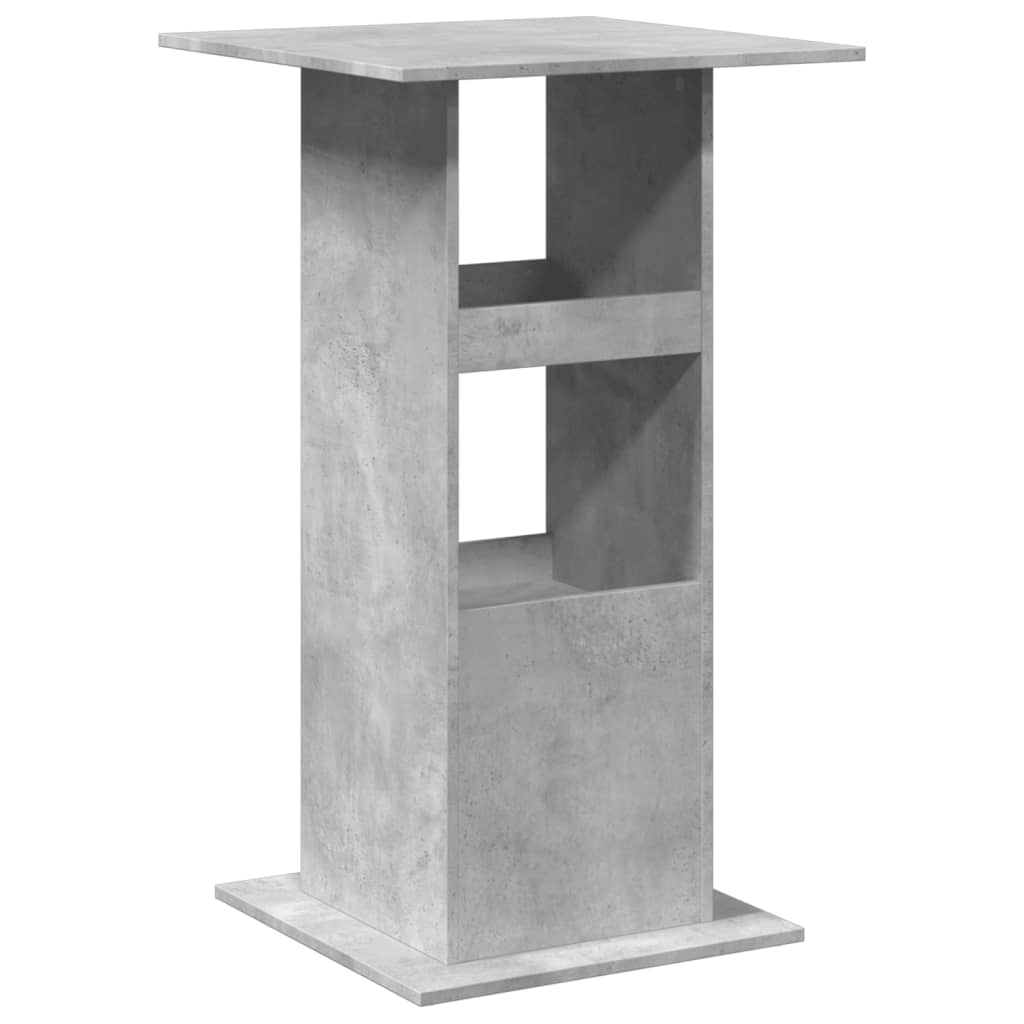 vidaXL Masă bar cu depozitare, gri beton, 60x60x102 cm, lemn prelucrat vidaXL Masă bar cu depozitare, gri beton, 60x60x102 cm, lemn prelucrat