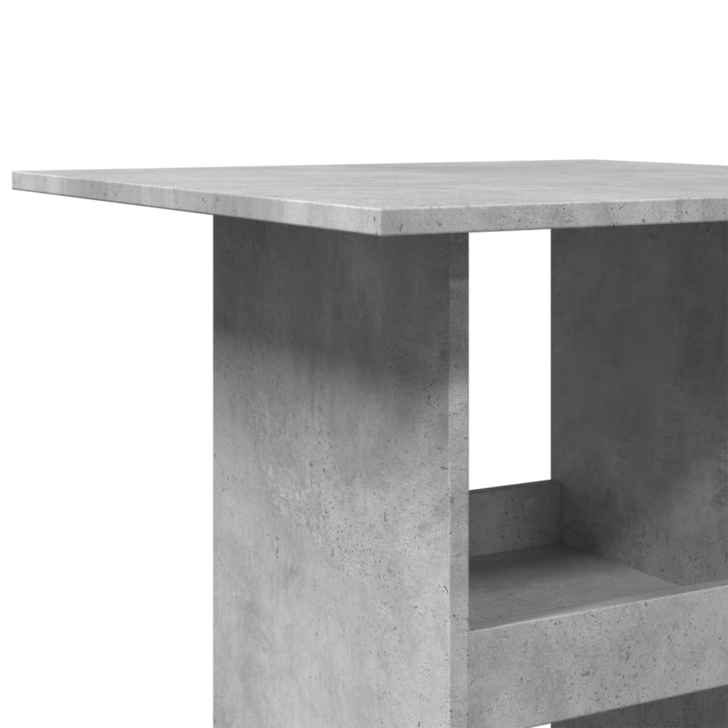 vidaXL Masă bar cu depozitare, gri beton, 60x60x102 cm, lemn prelucrat vidaXL Masă bar cu depozitare, gri beton, 60x60x102 cm, lemn prelucrat
