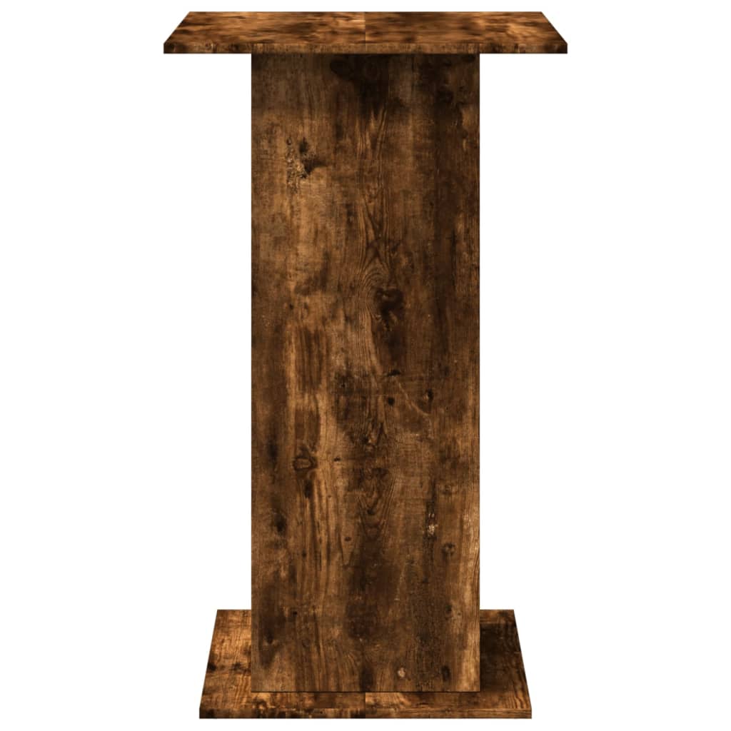 vidaXL Masă bar cu depozitare, stejar fumuriu, 60x60x102 cm, lemn vidaXL Masă bar cu depozitare, stejar fumuriu, 60x60x102 cm, lemn